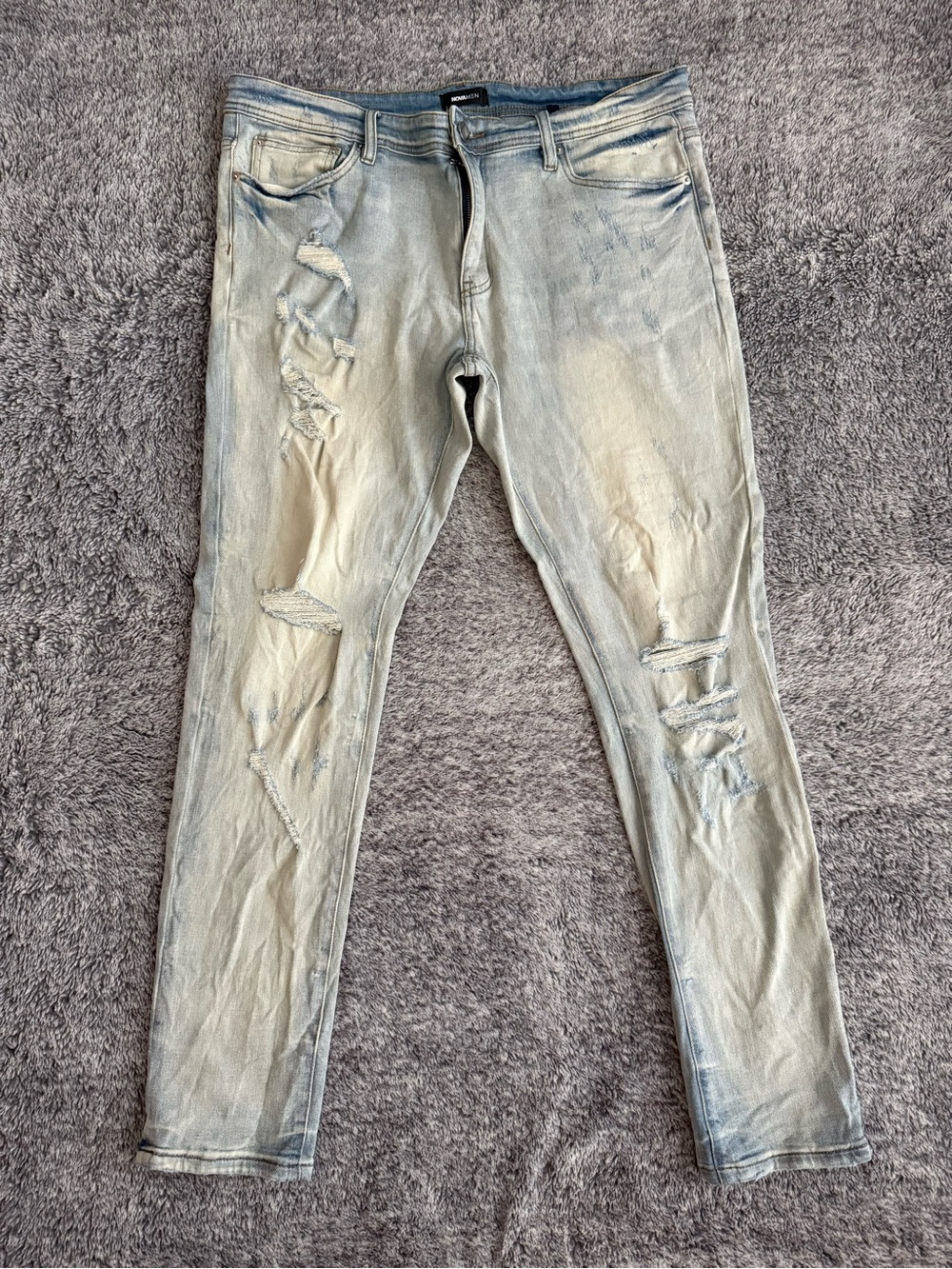 Men’s Distressed Jeans, Nova Men, Fashion Nova, Size 38